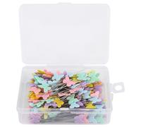 200 Pezzi 5.1cm Cucito Spille Testa Piatta Dritto Farfalla da Cucire