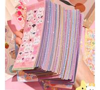 200 pezzi Adesivi carini a tema cartoni animati, decalcomanie adesive, adesivi fai-da-te per feste, tema divertente e carino, per scrapbooking, bagagli, decorazioni di Ognissanti, forniture per artigi