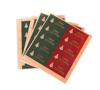200 Pezzi Adesivi di Tag Regalo di Natale Auto Adesive Etichette Regalo Nome Etichette per Il Festival di Natale Compleanno Matrimonio Regalo Etichette Regalo green and red
