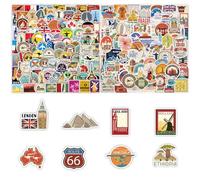 200 Pezzi Adesivi Graffiti Da Viaggio, Adesivi Decorativi Impermeabili, Adesivi Retrò, Possono Essere Utilizzati Per Decorare Valigie, Quaderni, Skateboard E Bottiglie D'Acqua
