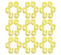 200 Pezzi Anelli Segna Taglia Gialli Rotondi in Plastica | Superficie Liscia senza Sbavature, Riutilizzabili, Classificazione Rapida, per Fabbriche Tessili e Cabine