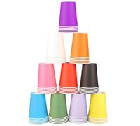 200 Pezzi Bicchieri di Carta Colorati, 250 ml Bicchieri Bicchieri usa e Getta, Bicchieri di Carta per Feste,Multicolore, per Matrimoni, Bambini, Fai da Te, per Feste, caffè, tè, Bevande Calde e Fredde