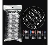 200 pezzi/borsa Punte per unghie Acrilico Salone di unghie Smalto UV Gel Mostra Punte false Adesivi per colori Tavolozza Strumento per la pratica di arte di unghie, Forniture per unghie, Strumenti per