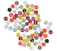 200 Pezzi Bottoni Mini in Lega Bianca 3mm a Due Fori per Bambole | Capi di Giocattolo e Orsetti, Cucitura Precisa, Uso Creativo, Finitura Tonda e Piatta