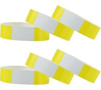 200 Pezzi Braccialetto Di Identificazione, braccialetti carta eventi, braccialetti feste eventi, 18 x 250 mm, giallo, per feste, concerti, festival, gare scolastiche