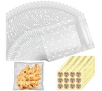 200 Pezzi Bustine Sacchetti Trasparenti per Confetti 10x10cm Bustine Alimentari Porta Plastica Confetti Trasparenti per Biscotti Portaconfetti Caramelle Bustine Trasparenti Regalini Fine Festa Bambini