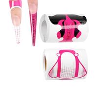 200 Pezzi Cartine Stiletto Lunghe per Ricostruzione Unghie Professionali,Nail Art Per Unghie Gel Semipermanente Cartine Passione Unghie Nail Form Dotate Di Millimetraggio Manicure cartine lunghe
