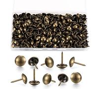200 Pezzi Chiodi Tappezzeria, Puntine per Tappezzeria, Puntine per Pollice Decorative in Bronzo Antico, Perni per Chiodi a Pressione per Mobili con Scatola Plastica (11 * 17 mm)