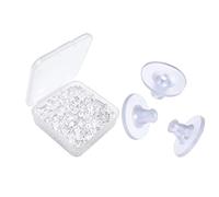 200 Pezzi Chiusure per Orecchini Ferma Orecchini Proiettile Orecchini Gommini Orecchini Silicone Clear rubber Bullet clutch Earring Safety backs