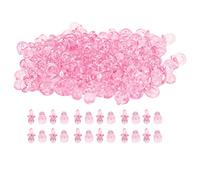200 Pezzi Ciucci Decorativi Acrilico, 10 x 20mm Ciuccio per Bambini per Baby Shower, di Compleanno di Genere Rivelare La Festa della Festa Mini Decorazione Bomboniere (Rosa)