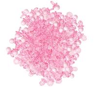 200 Pezzi Ciuccio Acrilico Lucido Capezzoli per Bambini Mini Accessori Fai da Te Kit di Decorazioni per Baby Shower Compleanno 2 X 10 X 10 Mm (Rosso chiaro)