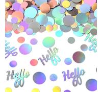 200 Pezzi Confetti Compleanno 60 Anni, Decorazioni Tavola per Festa di Compleanno Uomo e Donna, Coriandoli Colorati Viola Blu e Verde per 60° Anniversario, Addobbi Party