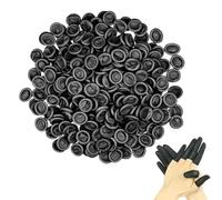 200 Pezzi Copridita Finger Cots Anti-Statico Guanti da Dito Ditali in Lattice Copridita Antistatica per Dita Manicotti per Riparazione Elettronica Pulizia Gioielli Lavorazione Industriale (Nero)