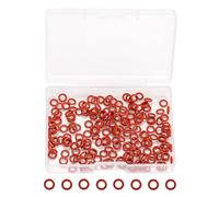 200 pezzi di anelli di tenuta in silicone per gruppo erogazione macchine da caffè, ricambi per valvola supporto, valvola vapore, guarnizioni manutenzione macchina espresso (Rosso)