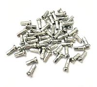 200 pezzi di bicicletta razze capezzoli adatti per bici da strada da 14 G/2 mm di diametro, in acciaio argento, accessori di ricambio per ciclismo lunghi 12 mm