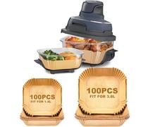 200 pezzi di carta da forno per friggitrice ad aria calda Ninja CRISPi portatile Airfryer FN101EUGY, carta da forno per friggitrice ad aria calda 3,8 L & 1,4 L FN101EUSG, resistente al calore