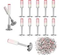 200 Pezzi Di Chiodi Rotondi In Acciaio Manuale, Strumento Fissaggio For Pareti In Cemento, Accessori For Rivetti For Pistola Sparachiodi Da 7,3 Mm(42mm)
