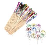 200 Pezzi Di Inserti Per Fuochi D'Artificio, Inserti Per Cocktail, Accessori Per La Decorazione Di Cocktail, Bastoncini Per Decorazioni Per Torte, Bastoncini Decorativi Per Fuochi D'Artificio
