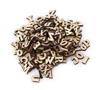 200 Pezzi di Lettere A-Z in Legno Misto 0-9 Numeri Decorazioni Fai-da-te per Bambini Giocattoli di Apprendimento Precoce Naturale Safe Toys Durevoli (Design della lettera inglese)