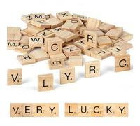 200 Pezzi Di Lettere in Legno 20x1,8x5mm | Contiene A-z E Numeri, Perfetto per Scrabble, Giochi Educativi, Lavoretti, Decorazione Murale E Regali.