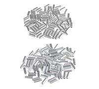 200 Pezzi di Maniche a Crimpare da Pesca, Girelle Crimpare da Pesca, Crimp Sleeves Connettori, Argento, #1