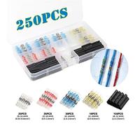 200 pezzi di manicotti termorestringenti impermeabili isolati, connettori for tubi e cavi 26-10 AWG