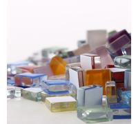 200 pezzi di mosaico colorato in plastica quadrata fai da te per arti e