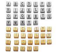 200 Pezzi di Perline Con Lettere Acriliche, Gioielli, Lettere Cubiche, Accessori Artigianali, Decorazione Collana Braccialetto Fai Da Te