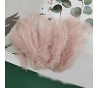 200 pezzi di piume di tacchino a coda appuntita accessori accessori fai da te fatto a mano materiale decorativo dorato [polvere di pasta di fagioli]