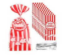 200 pezzi di sacchetti per popcorn in carta kraft, sacchetti per snack, sacchetti di carta per popcorn, contenitori per popcorn per feste per serate al cinema, Natale, Halloween, feste di compleanno