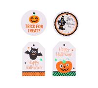 200 pezzi di tag tag a tag Halloween Borsa per imballaggio per tag (stile misto)