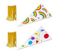 200 Pezzi Di Tasca Di Imballaggio Triangolare, Borsa Per Imballaggi Per Biscotti Trasparenti, Borsa Da Regalo Creativo, Requisito Di Imballaggio Da Cottura.