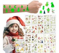 200 Pezzi Di Tatuaggi Temporanei Di Natale - Tatuaggi Luminosi Festivi Per Bambini, Tatuaggi Impermeabili, Divertenti Bomboniere Per Feste Di Natale, Regali Di Decorazioni Natalizie Perfette