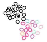 200 Pezzi Elastici per Chioma Bambina Mini in Poliestere Nero | Set senza Cuciture, Taglia Piccola Comoda, per Chioma Bebé, Feste e Servizi Fotografici
