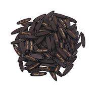 200 pezzi Etichetta etichette fatte mano 2 fori bottoni decorativi in legno per decorazione abbigliamento cucire