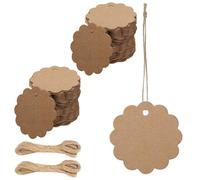 200 Pezzi Etichette Regalo, Etichettee Personalizzate con Spago in Juta da 20M, Tag Bomboniere e Bigliettini Bomboniere in Carta Kraft, Ideale per Etichette Regalo Cartellini Prezzi Fai Da Te