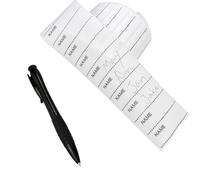 200 Pezzi Etichette Termoadesive con Nome,Etichette in Tessuto Scrivibili per Abbigliamento Bambini,Uniformi Scuola, Asilo e Università | Penna Inclusa | Lavabili e Personalizzabili