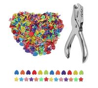 200 Pezzi Fermacampioni,Fermacampioni Colorati, Fermacampioni Piccoli, Mini Fermacampioni con Punzone da 3 mm per Carta Scrapbooking, Produzione di Bricolage, Decorazione, Fabbricazione di Carte