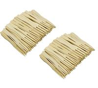 200 pezzi forchette in legno per aperitivo bamboo bambù usa e getta per feste buffet (200 pezzi)