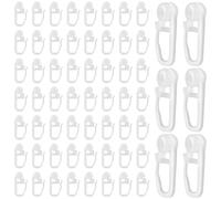 200 pezzi Ganci per Tende, Ganci Tende di Dimensioni Standard da 8 mm, Bianche Gancetti per Tende con Ganci per Pieghe, Ganci per Tende Scorrevoli per Binario per Tenda Di Finestra