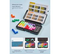 200 pezzi Gioco di logica a piramide IQ, puzzle di intelligenza 2D e 3D, allenamento del pensiero logico, giocattolo educativo per sviluppare l'intelligenza, regalo creativo e regalo di Natale per ado
