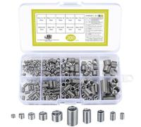 200 Pezzi Inserti Filettati Set, Inserti Riduzione Filettato, Inserto Filettato in Acciaio Inossidabile, M3 M4 M5 M6 M8 Riparazione Filettatura Tipo Inserto