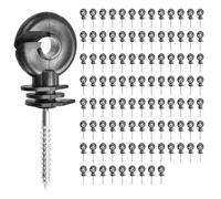 200 Pezzi Isolatori Ad Anello, Isolatori per Recinto Elettrico, isolatori a vite, accessori per recinzioni elettriche per pali in legno, la recinzione degli animali da fattoria Isolatori (200 Pezzi)