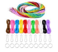 200 Pezzi Kit di Fili per Scooby Doo, Scooby Doo Fili 20 Colori 10M Scubidu Brillantini per pipa per Creare Braccialetti, Collane Collana Gioielli Fatti a Mano Filo di Perline Portachiavi