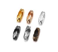 200 Pezzi/Lotto 1 5/2 0/2. 4/3. Connettori a Catena a Sfera da 2 mm Fermagli in Oro per la creazione di Gioielli con Catena di Perline Fai-da-Te Fashion Processing