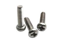 200 pezzi M1 M1.2 M1.4 M1.6 M1.7 6 mm 8 mm 304 A2 acciaio inossidabile testa bombata a croce micro piccola mini vite(5mm,M2)