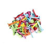 200 pezzi Mini fermacampioni rotondi in metallo colorato, fermacarte per artigianato, per scrapbooking, fai da te, colore casuale, attraente e ben lavorato