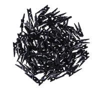 200 Pezzi Mini Mollette in Legno Nero 2,5cm Multiuso | Leggere e Portatili, Uso per Progetti Creativi e Decorazioni, Clip Compatte per Appendere Immagini
