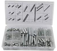200 pezzi Molla Assortimento Set,(20 dimensioni)Con molle di trazione, molla elicoidale, molla in acciaio, Molla di trazione e compressione in acciaio al carbonio Set Assortimento Molle con scatola