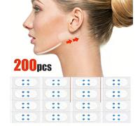 200 pezzi Nastri invisibili per sollevamento del viso, Nastri adesivi per sollevamento del viso, Patch per sollevamento invisibili, Nastri trasparenti senza cuciture per modellare i solchi nasolabiali